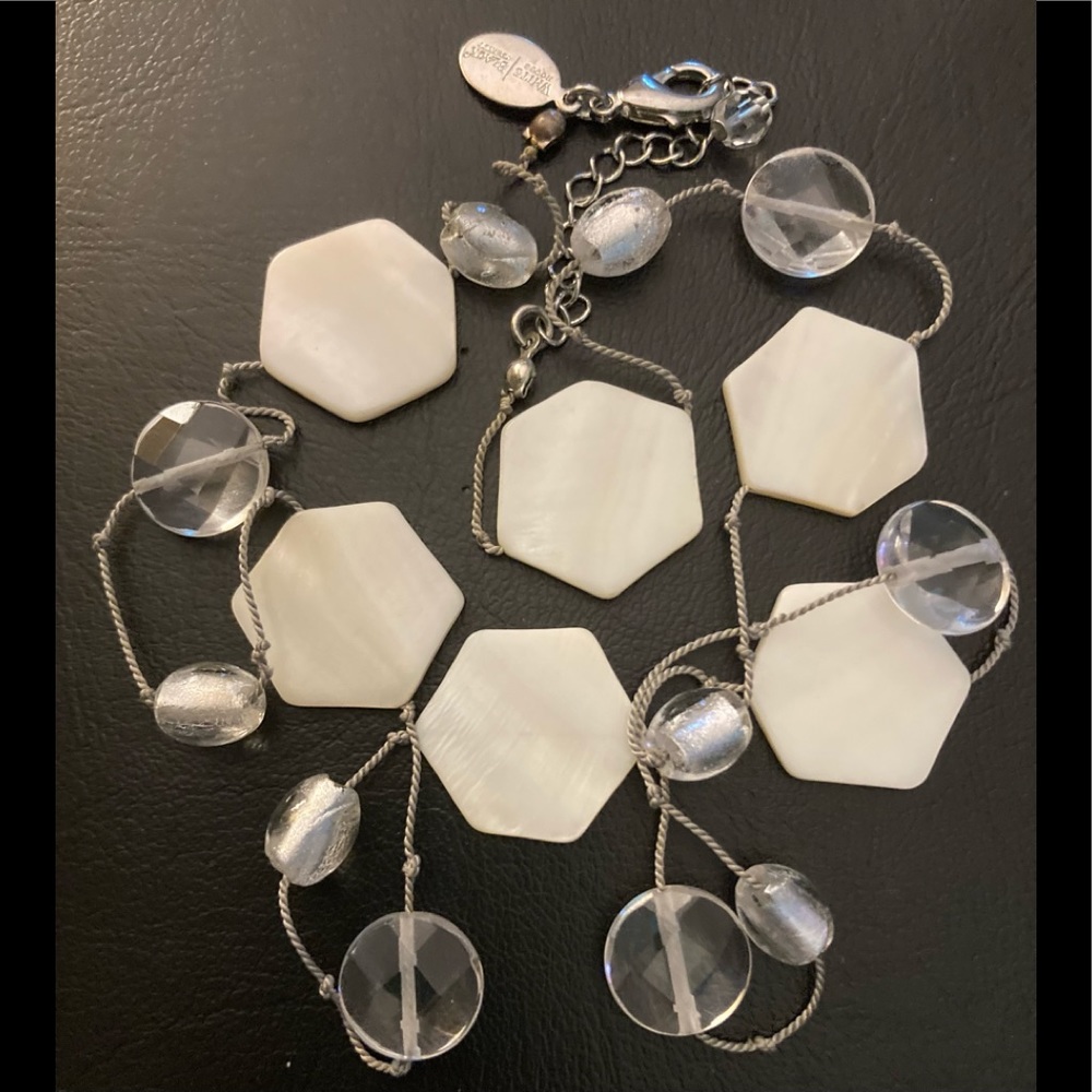 WHBM MOP & Glass Beaded Necklace - Picture 5 of 7